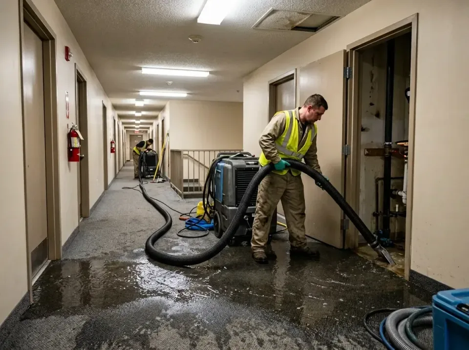 multi-unit-apartment-hallway-f-005 — frequently asked questions, Emergency Burst Pipe Water Extraction & Removal in Bellbroo…